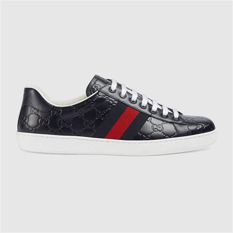 gucci blue ace sneakers|gucci ace embellished leather sneakers.